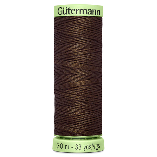 Gutermann Top Stitch - All Polyester Sewing Thread  - 30m/33yds - 694 - Brown