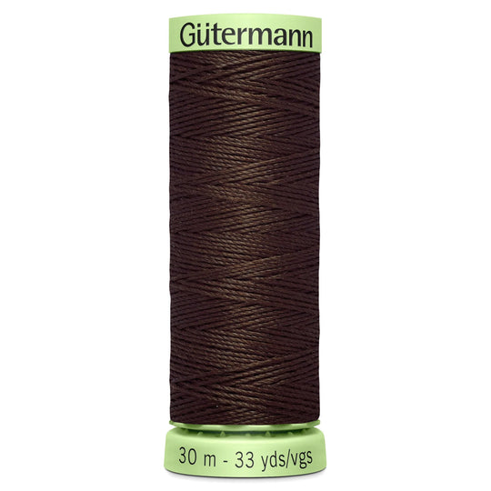 Gutermann Top Stitch - All Polyester Sewing Thread  - 30m/33yds - 696 - Dark Brown