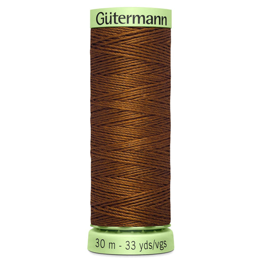 Gutermann Top Stitch - All Polyester Sewing Thread  - 30m/33yds - 650 - Brown