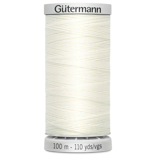 Gutermann Top Extra Strong - All Polyester Sewing Thread  - 100m/110yds - 111 - Off White