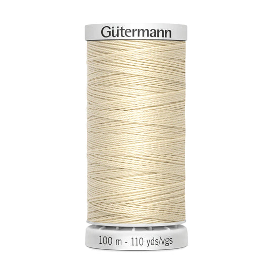 Gutermann Top Extra Strong - All Polyester Sewing Thread  - 100m/110yds - 414 - Cream