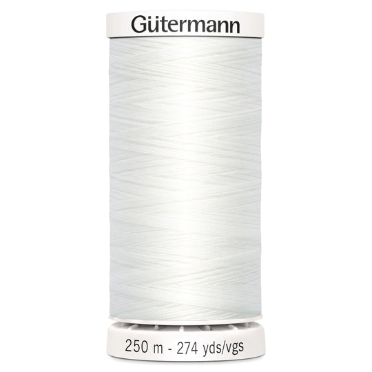 Gutermann Top Extra Strong - All Polyester Sewing Thread  - 100m/110yds - 800 - white