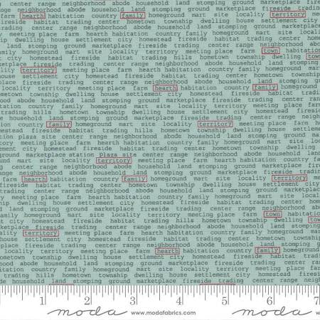Vintage by Sweetwater for Moda - Aqua Words - 100% cotton - 110 cm wide