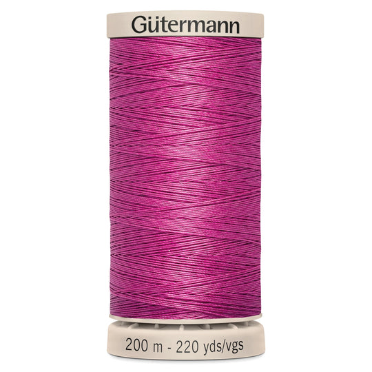 Gutermann Hand Stitching Thread - 100% Cotton Sewing Thread  - 200m/220yds - 2955 - Cerise