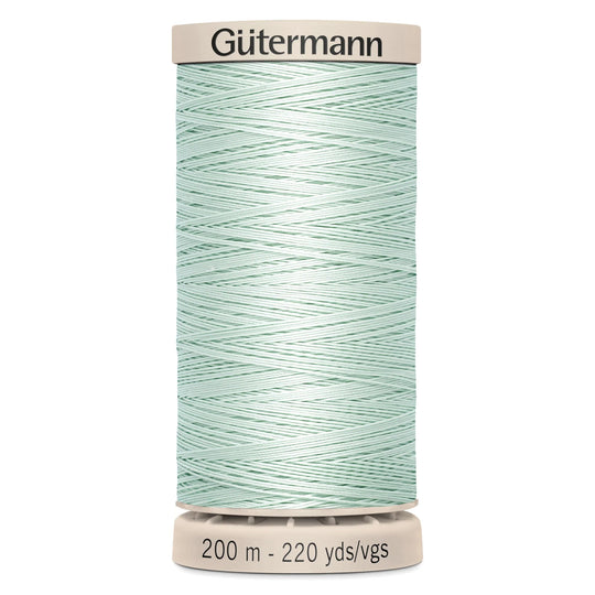 Gutermann Hand Stitching Thread - 100% Cotton Sewing Thread  - 200m/220yds - 7918 - Light Green