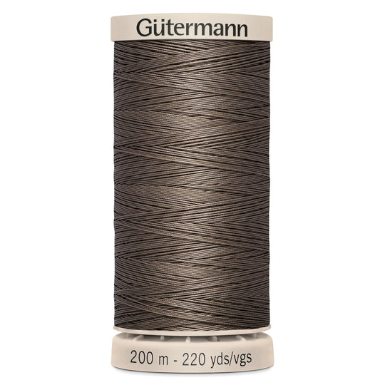 Gutermann Hand Stitching Thread - 100% Cotton Sewing Thread  - 200m/220yds - 1225 - Light Brown
