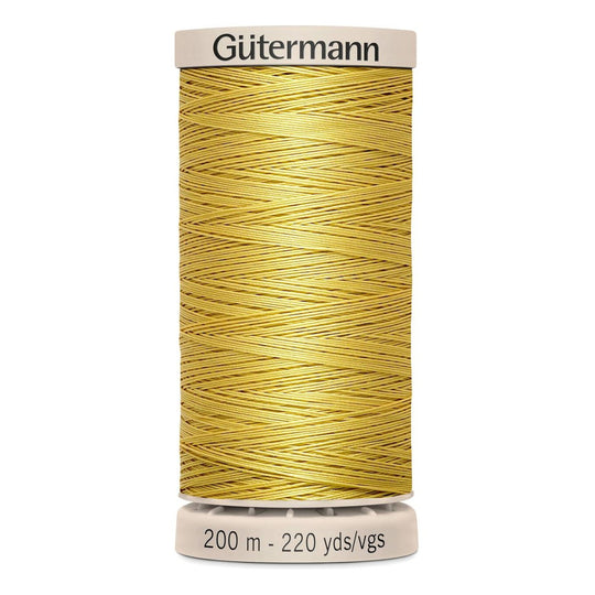 Gutermann Hand Stitching Thread - 100% Cotton Sewing Thread  - 200m/220yds - 758 - Yellow