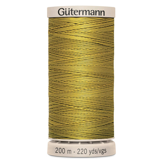 Gutermann Hand Stitching Thread - 100% Cotton Sewing Thread  - 200m/220yds - 956 - Golden Yellow