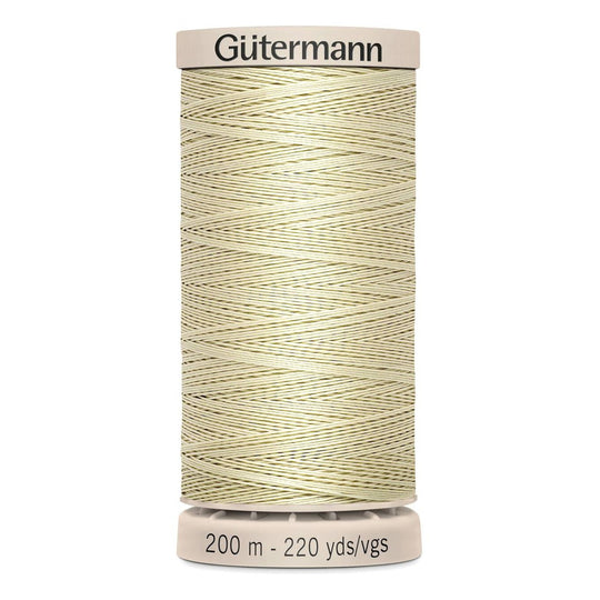 Gutermann Hand Stitching Thread - 100% Cotton Sewing Thread  - 200m/220yds - 829 - Natural Cream