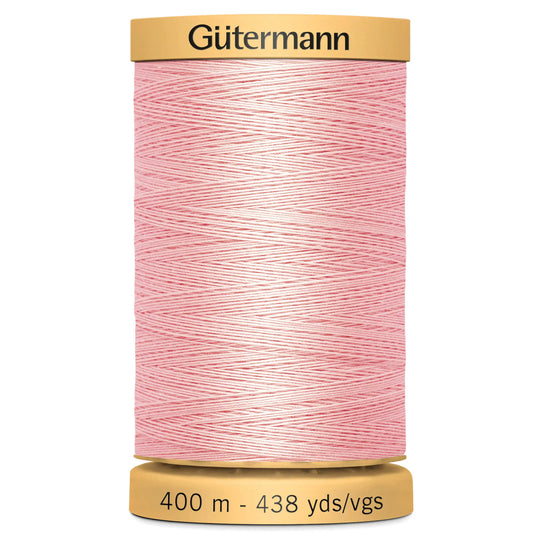 Gutermann Hand Stitching Thread - 100% Cotton Sewing Thread  - 200m/220yds - 2538 - Pink
