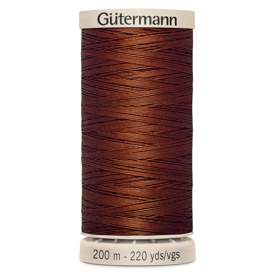 Gutermann Hand Stitching Thread - 100% Cotton Sewing Thread  - 200m/220yds - 1833 - Copper