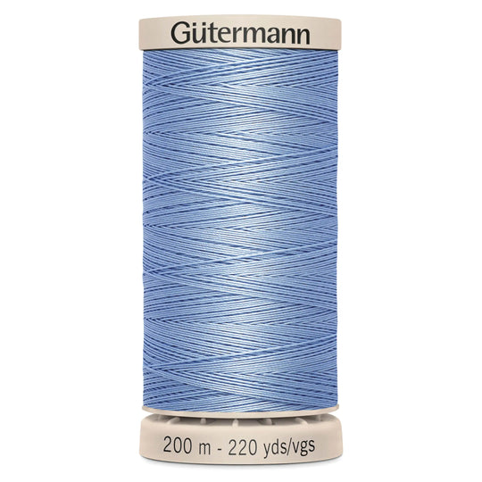 Gutermann Hand Stitching Thread - 100% Cotton Sewing Thread  - 200m/220yds - 5826 - Light Blue