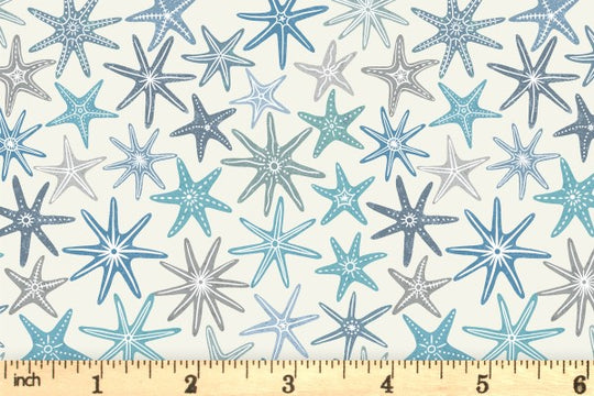 Ocean Pearl by Lewis and Irene - Starfish -  100% Cotton fabric