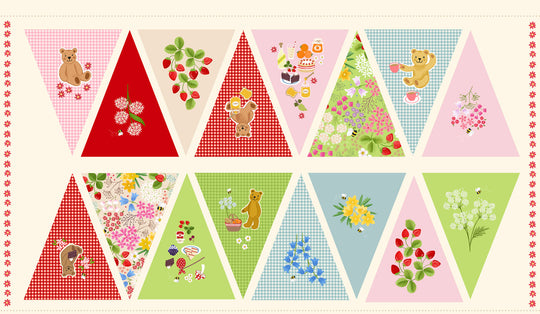 Teddy Bears Picnic Panel by Lewis & Irene 100% Cotton