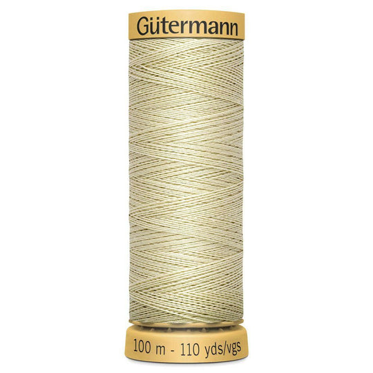 Gutermann Natural Cotton - 100m/110yds - 100% cotton - 829 - Cream