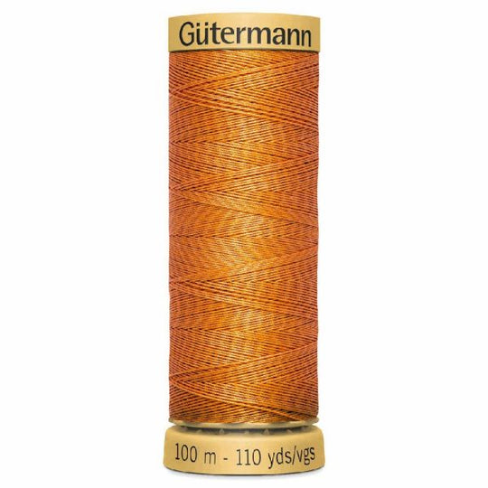 Gutermann Natural Cotton - 100m/110yds - 100% cotton - 1576 - Orange