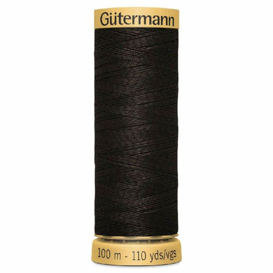 Gutermann Natural Cotton - 100m/110yds - 100% cotton - 1712 - Dark Brown