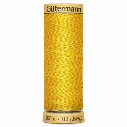 Gutermann Natural Cotton - 100m/110yds - 100% cotton - 588 - Yellow