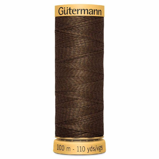 Gutermann Natural Cotton - 100m/110yds - 100% cotton - 1523 - Mid Brown