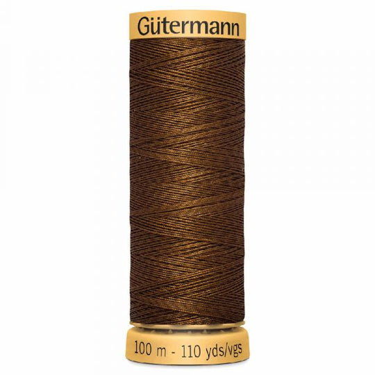 Gutermann Natural Cotton - 100m/110yds - 100% cotton - 1633 - Copper Brown