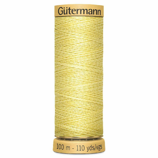 Gutermann Natural Cotton - 100m/110yds - 100% cotton - 349 - Light Yellow