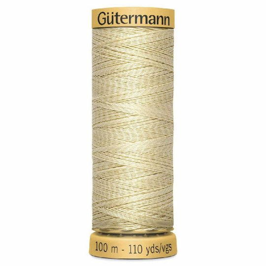 Gutermann Natural Cotton - 100m/110yds - 100% cotton - 828 Light Cream