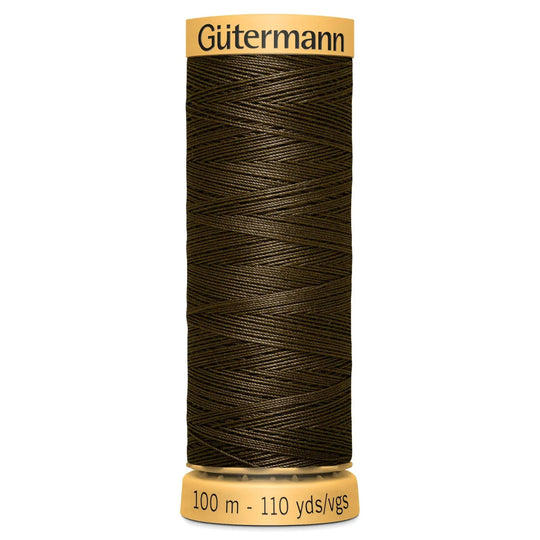 Gutermann Natural Cotton - 100m/110yds - 100% cotton - 2960 - Dark Brown