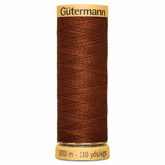 Gutermann Natural Cotton - 100m/110yds - 100% cotton - Autumn Red - 2143
