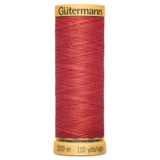 Gutermann Natural Cotton - 100m/110yds - 100% cotton - 2255 - Coral Pink