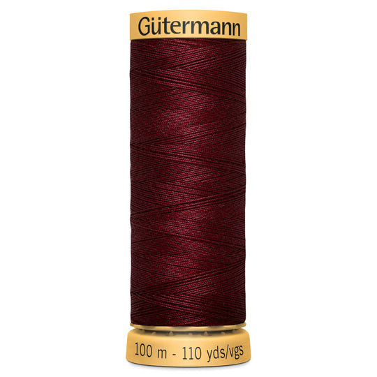 Gutermann Natural Cotton - 100m/110yds - 100% cotton - 2833 - Burgundy