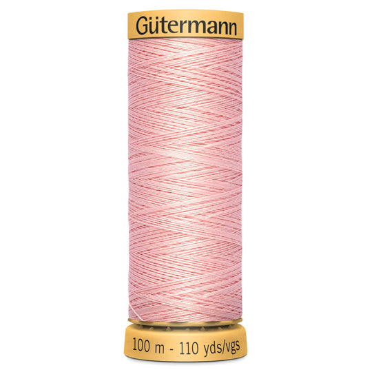 Gutermann Natural Cotton - 100m/110yds - 100% cotton - 2538 - Soft Pink