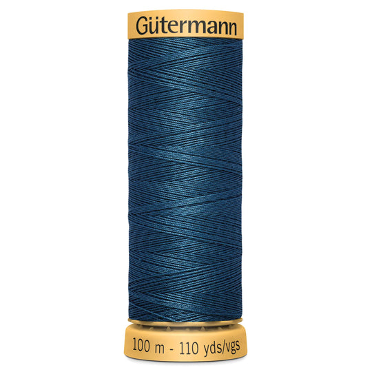 Gutermann Natural Cotton - 100m/110yds - 100% cotton - 7434 - Teal