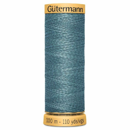 Gutermann Natural Cotton - 100m/110yds - 100% cotton - 7325 - Mid turquoise