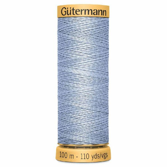 Gutermann Natural Cotton - 100m/110yds - 100% cotton - 5726 - Light Blue