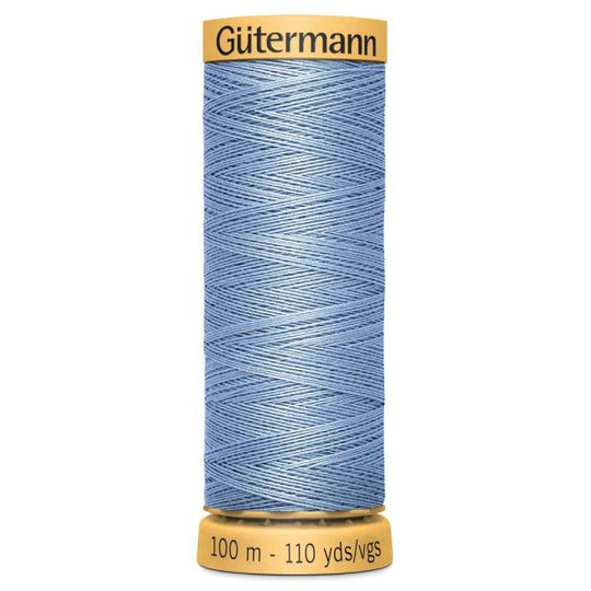 Gutermann Natural Cotton - 100m/110yds - 100% cotton - 5826 - Mid Blue