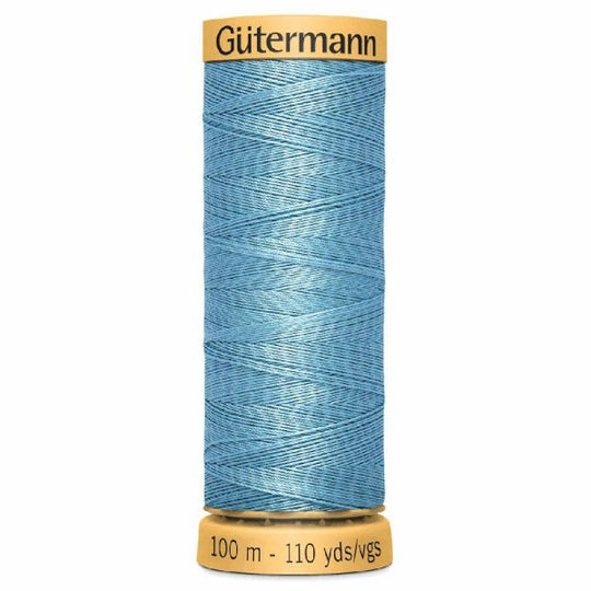 Gutermann Natural Cotton - 100m/110yds - 100% cotton - 6526 - Light Blue/Green