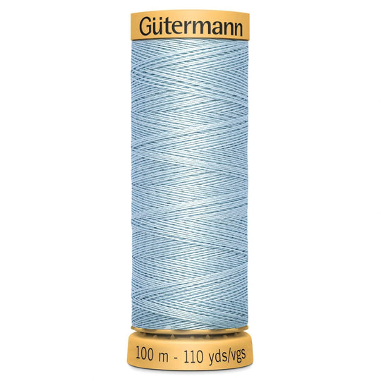 Gutermann Natural Cotton - 100m/110yds - 100% cotton - 6617 - Light Blue/Green