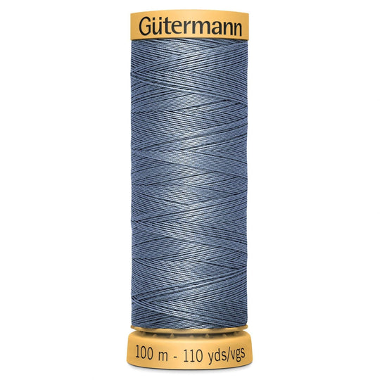 Gutermann Natural Cotton - 100m/110yds - 100% cotton - 5815 - Grey/Blue