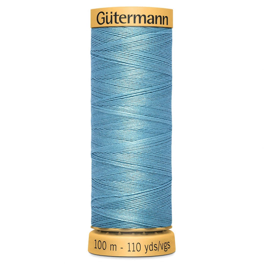 Gutermann Natural Cotton - 100m/110yds - 100% cotton - 6526 - Light Turquoise