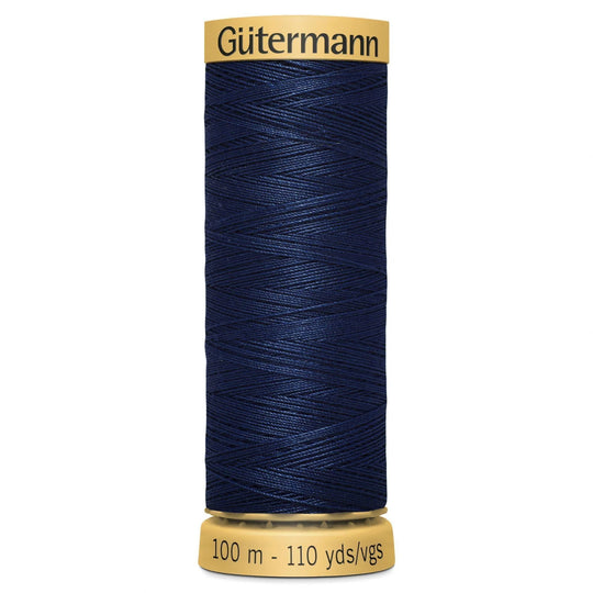 Gutermann Natural Cotton - 100m/110yds - 100% cotton - 5322 - Dark Royal Blue