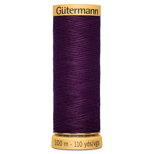 Gutermann Natural Cotton - 100m/110yds - 100% cotton - 3832 - Mid Purple