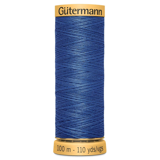 Gutermann Natural Cotton - 100m/110yds - 100% cotton - 5133 - Mid Royal Blue