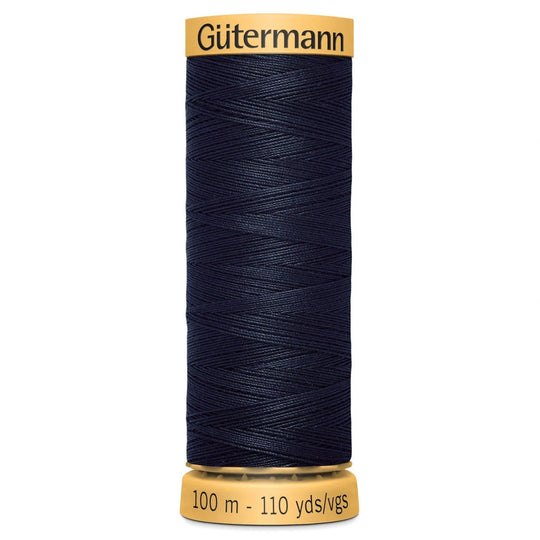 Gutermann Natural Cotton - 100m/110yds - 100% cotton - 6210 - Very Dark Blue