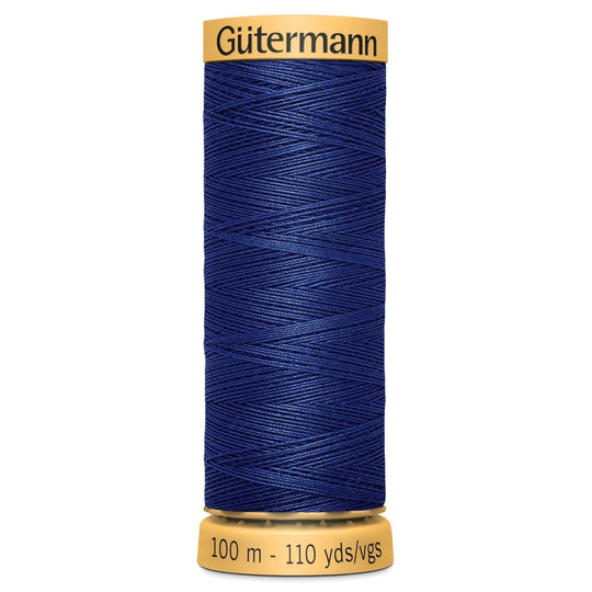 Gutermann Natural Cotton - 100m/110yds - 100% cotton - 5123 - Dark Royal Blue