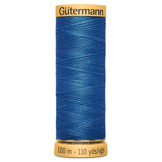Gutermann Natural Cotton - 100m/110yds - 100% cotton - 5534 - Mid Blue