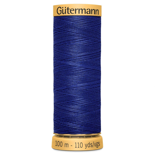 Gutermann Natural Cotton - 100m/110yds - 100% cotton - 5932 - Bright Blue