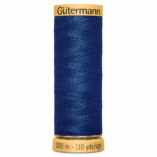 Gutermann Natural Cotton - 100m/110yds - 100% cotton - 5332 - Royal Blue