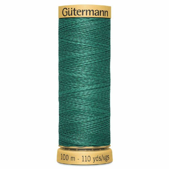 Gutermann Natural Cotton - 100m/110yds - 100% cotton - 8244 - Bright Sea Green