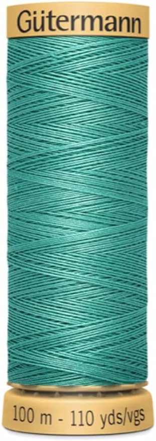 Gutermann Natural Cotton - 100m/110yds - 100% cotton - 7745 - Turquoise Green