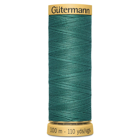 Gutermann Natural Cotton - 100m/110yds - 100% cotton - 7760 - Teal Green